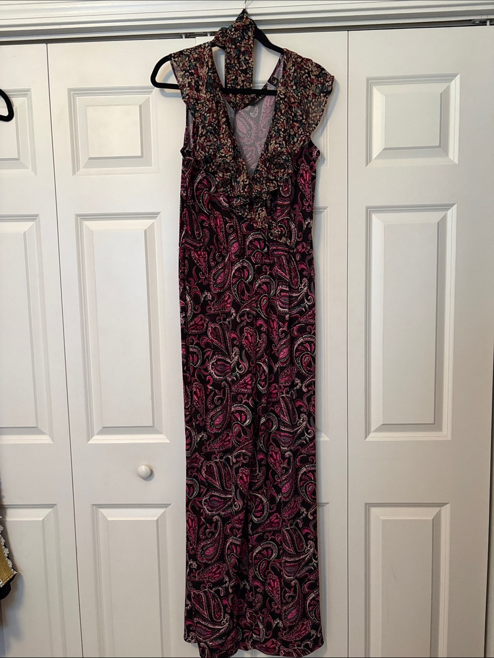 IMAN Multicolor Paisley & Floral Maxi Dress